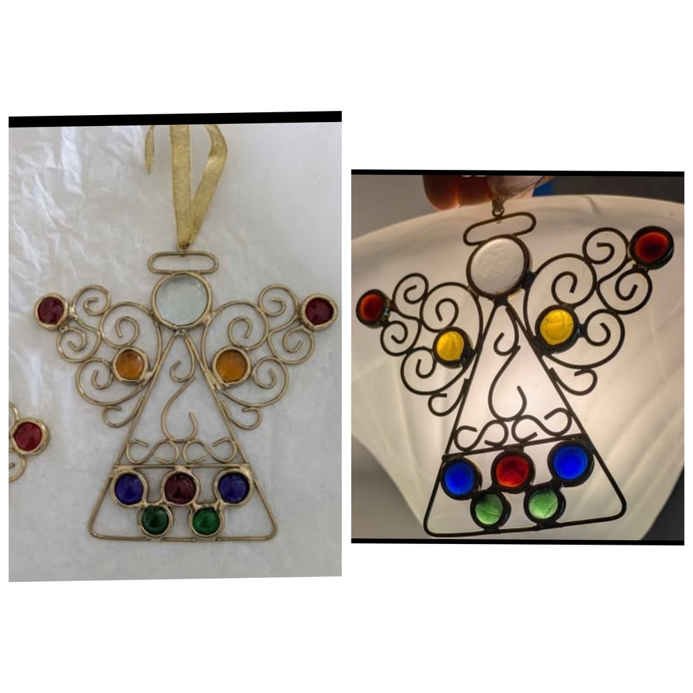 Set of 5 Vintage Angel Shaped Ornaments Pier 1 Imports from the 80s